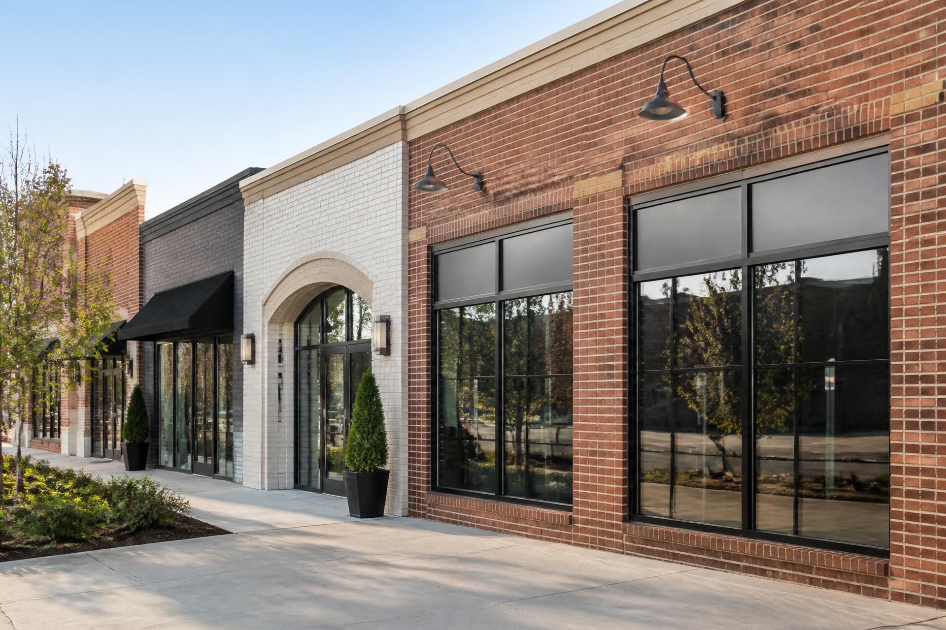 Commercial building storefront